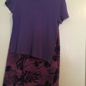 Blouse and matching skirt set